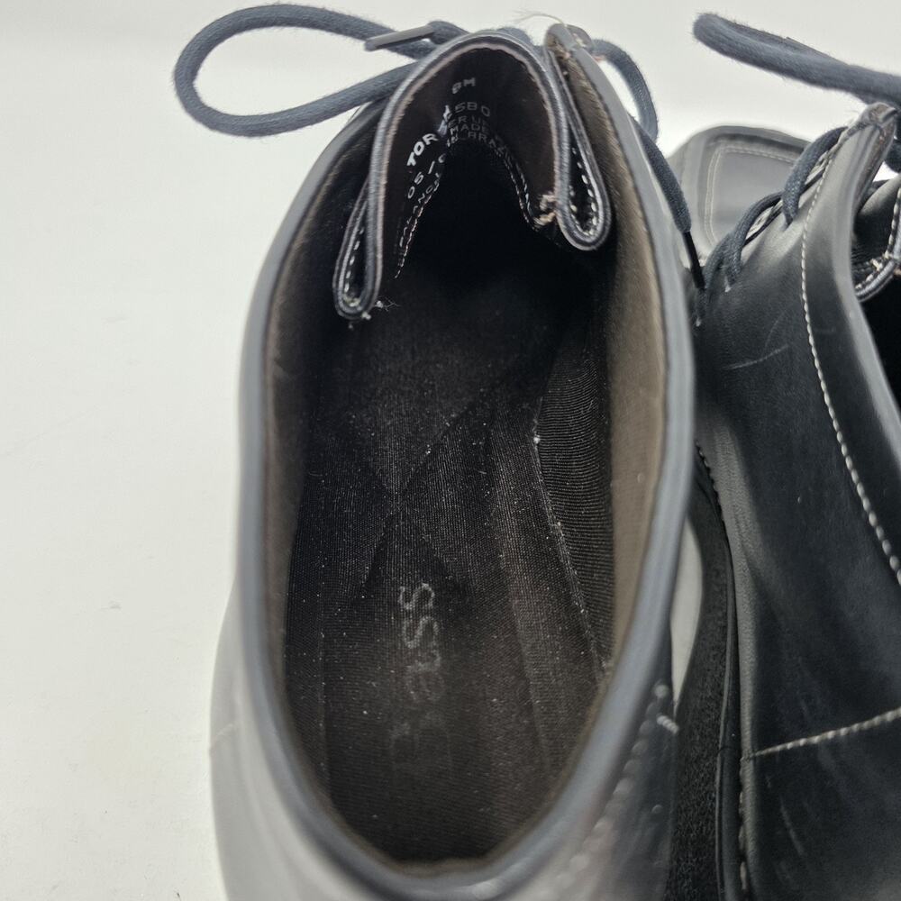 Vintage Bass Womens Toren / Wallabee / Chukka Boot Black Leather Size 8 M - Picture 12 of 12